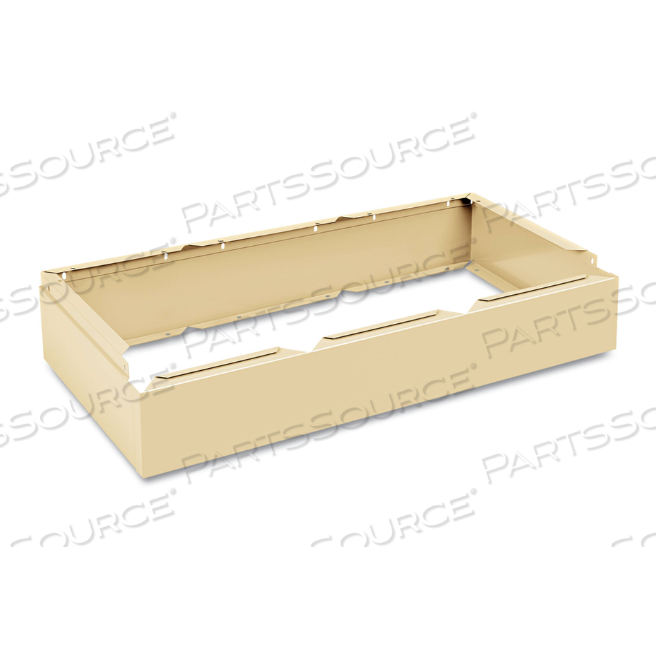 THREE WIDE CLOSED LOCKER BASE, 36W X 18D X 6H, SAND by Tennsco Corp. THREE WIDE CLOSED LOCKER BASE, 36W X 18D X 6H, SAND by Tennsco Corp.