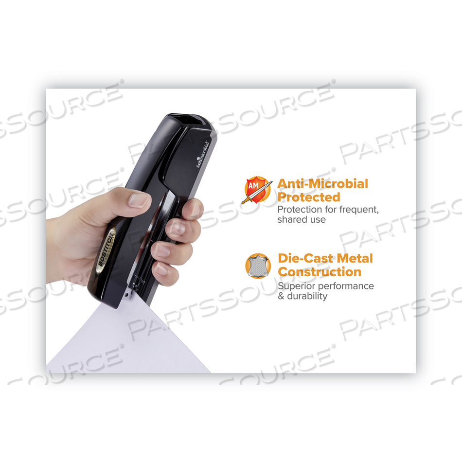 PROFESSIONAL ANTIMICROBIAL EXECUTIVE STAPLER, 20-SHEET CAPACITY, BLACK by Bostitch