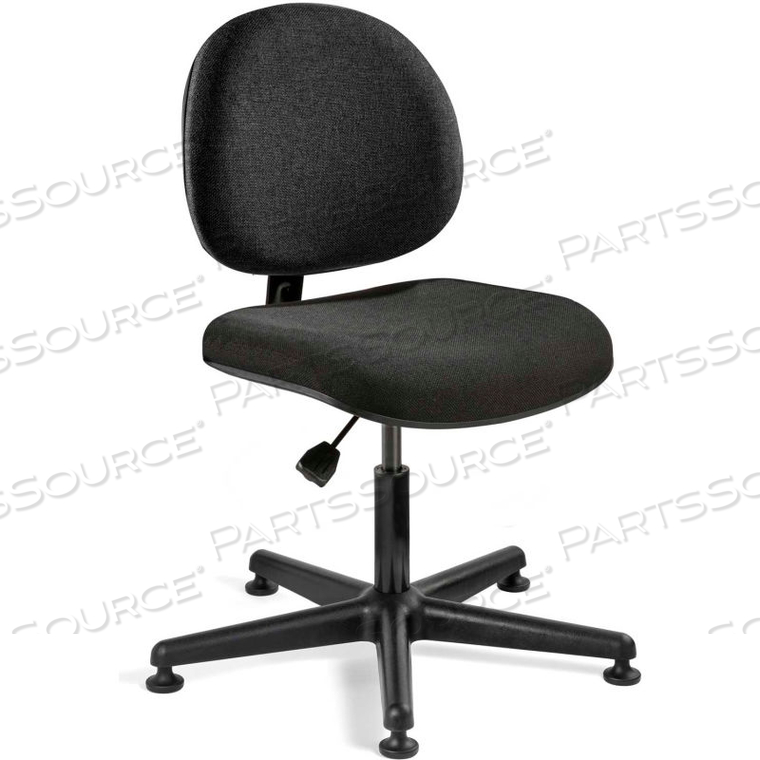 FABRIC OFFICE CHAIR - DESK-HEIGHT WITH GLIDES - BLACK - LEXINGTON SERIES by Bevco Precision Manufacturing