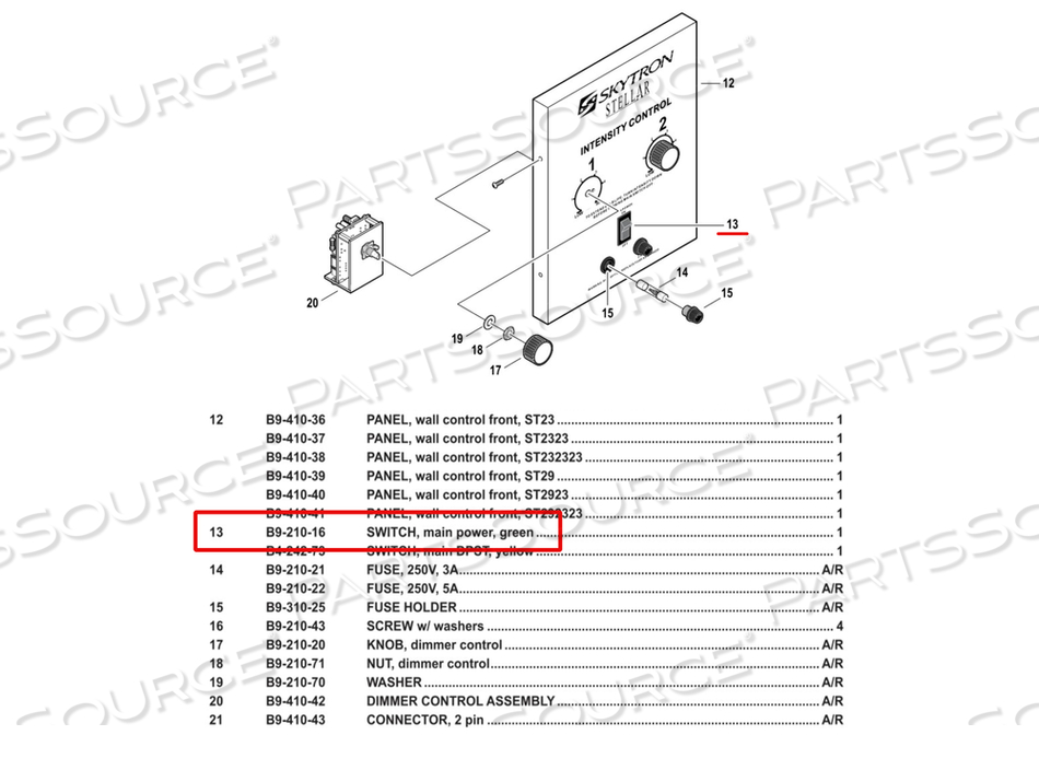 MAIN POWER SWITCH by Skytron
