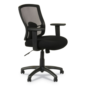 ALERA ETROS SERIES MESH MID-BACK CHAIR, SUPPORTS UP TO 275 LB, 18.03" TO 21.96" SEAT HEIGHT, BLACK by Alera