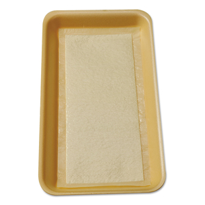 MEAT TRAY PADS, 6 X 4.5, WHITE/YELLOW, PAPER, 1,000/CARTON by International Tray Pads