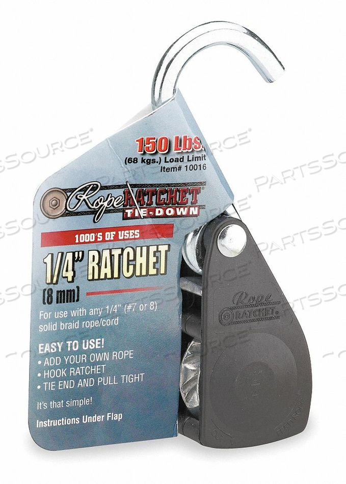 ROPE RATCHET HOOK 1/4 IN.W STEEL by Rope Ratchet ROPE RATCHET HOOK 1/4 IN.W STEEL by Rope Ratchet