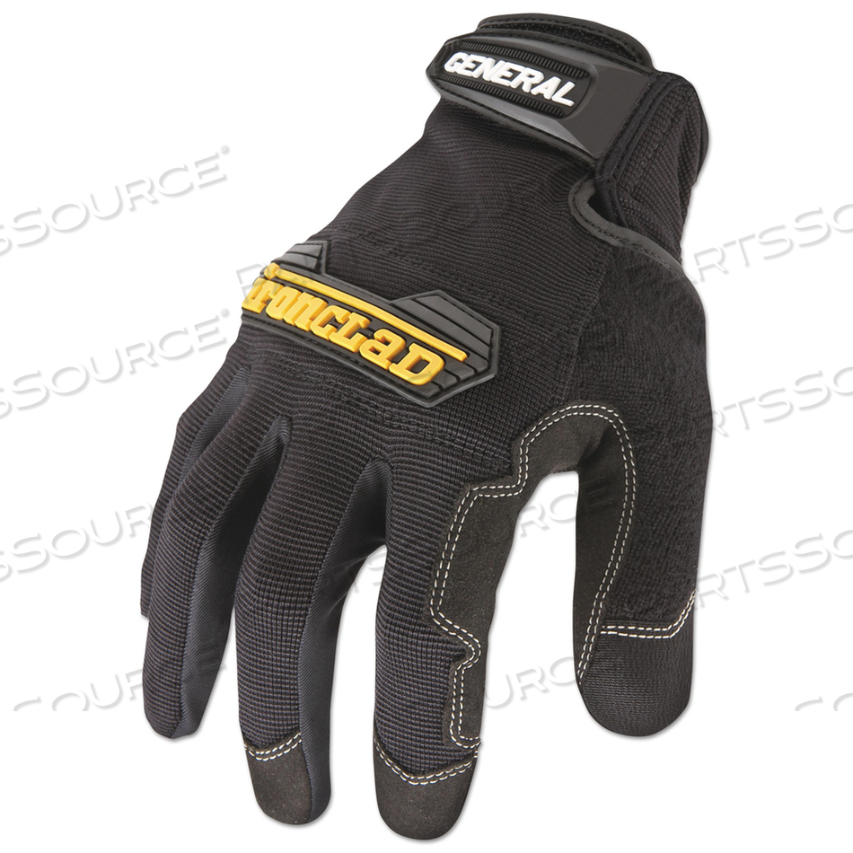 GENERAL UTILITY SPANDEX GLOVES, BLACK, MEDIUM, PAIR by Ironclad