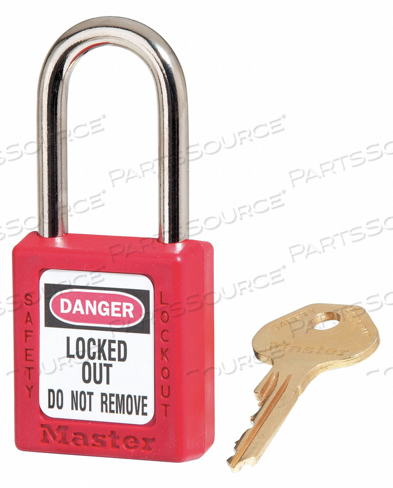LOCKOUT PADLOCK KA RED 1-3/4 H PK6 by Master Lock