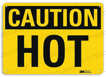 SAFETY SIGN HOT 7IN.H by Lyle Signs Inc. SAFETY SIGN HOT 7IN.H by Lyle Signs Inc.