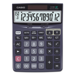DJ120D CALCULATOR, 12-DIGIT LCD by Casio