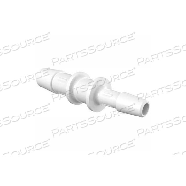 3/8" TO 5/16" BARBED REDUCTION COUPLER, NATURAL NON-ANIMAL DERIVED POLYPROPYLENE 