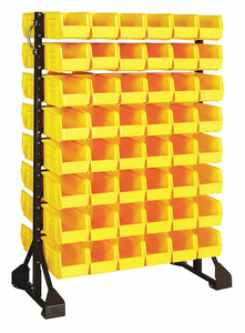 BIN RAIL FLOOR RACK 96 BINS YLLOW by Quantum Storage Systems