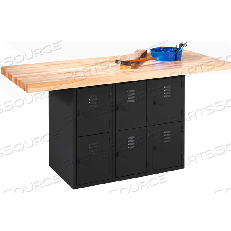 2-STATION WORKBENCH W/0 VISES - BLACK 