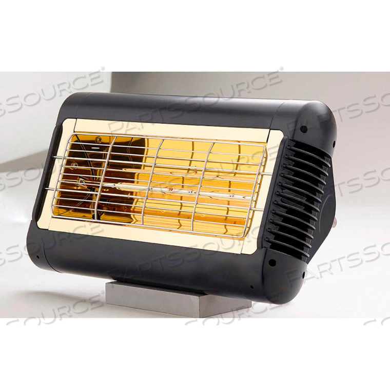 ALPHA SERIES H1 INFRARED HEATER - 1.5KW 208-240V WITH LOW LIGHT CANDEL BULB - BLACK 