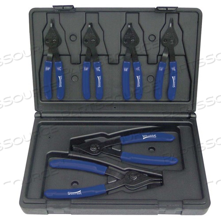 PL-1606 WILLIAMS COMBINATION PLIER SET, INTERNAL/EXTERNAL SNAP RING, 6 PIECES 