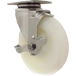 CASTERS SWIVEL TOP PLATE CASTER - 4"DIA. NYLON WITH TOP LOCK BRAKE by Superior Casters, Inc.