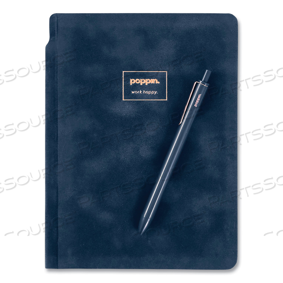 VELVET SIDEKICK PROFESSIONAL NOTEBOOK, 1 SUBJECT, WIDE/LEGAL RULE, STORM BLUE COVER, 8.25 X 6.25, 80 SHEETS 