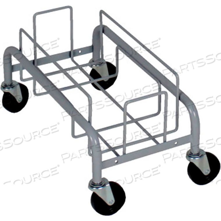 WASTE WATCHER METAL SINGLE DOLLY, EXECUTIVE GRAY by Busch Systems International Inc