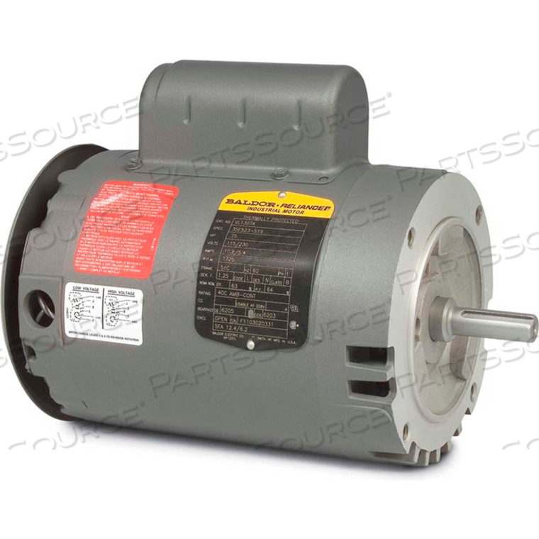 MOTOR, 1.5HP, 3450RPM, 1PH, 60HZ, 56C, 3432LC, OPEN, F by BALDOR