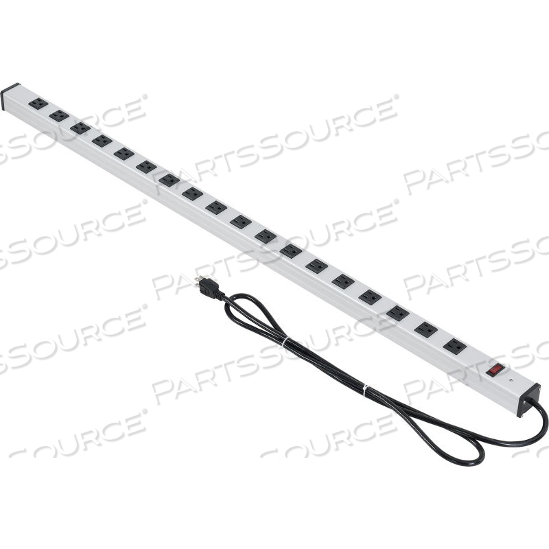 48-IN. 18 OUTLET ALUMINUM POWER STRIP WITH 6-FT CORD ETL/CETL by Approved Vendor 48-IN. 18 OUTLET ALUMINUM POWER STRIP WITH 6-FT CORD ETL/CETL by Approved Vendor