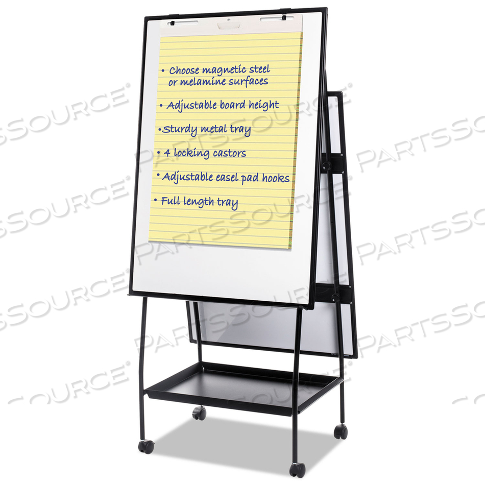 CREATION STATION MAGNETIC DRY ERASE BOARD, 29 1/2 X 74 7/8, BLACK FRAME by MasterVision CREATION STATION MAGNETIC DRY ERASE BOARD, 29 1/2 X 74 7/8, BLACK FRAME by MasterVision