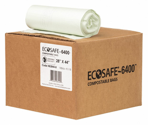 TRASH BAG 35 GAL. GREEN PK135 by Ecosafe-6400