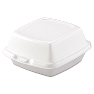 FOAM HINGED LID CONTAINERS, 6 X 5.78 X 3, WHITE by Dart Container Corporation FOAM HINGED LID CONTAINERS, 6 X 5.78 X 3, WHITE by Dart Container Corporation