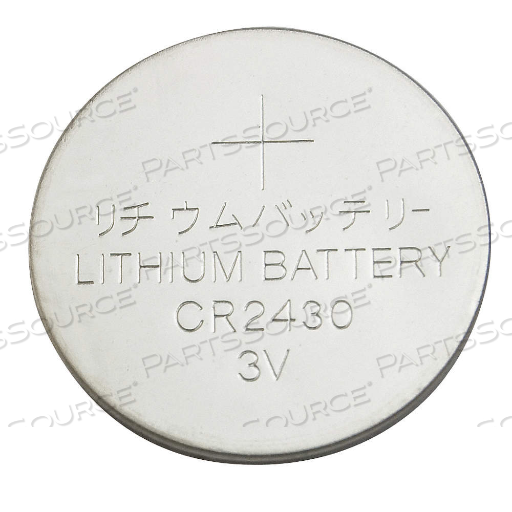 COIN CELL BATTERY, 2430 BATTERY SIZE, LITHIUM, 290 MAH CAPACITY, 3V DC, 0.961 IN DIA by Approved Vendor