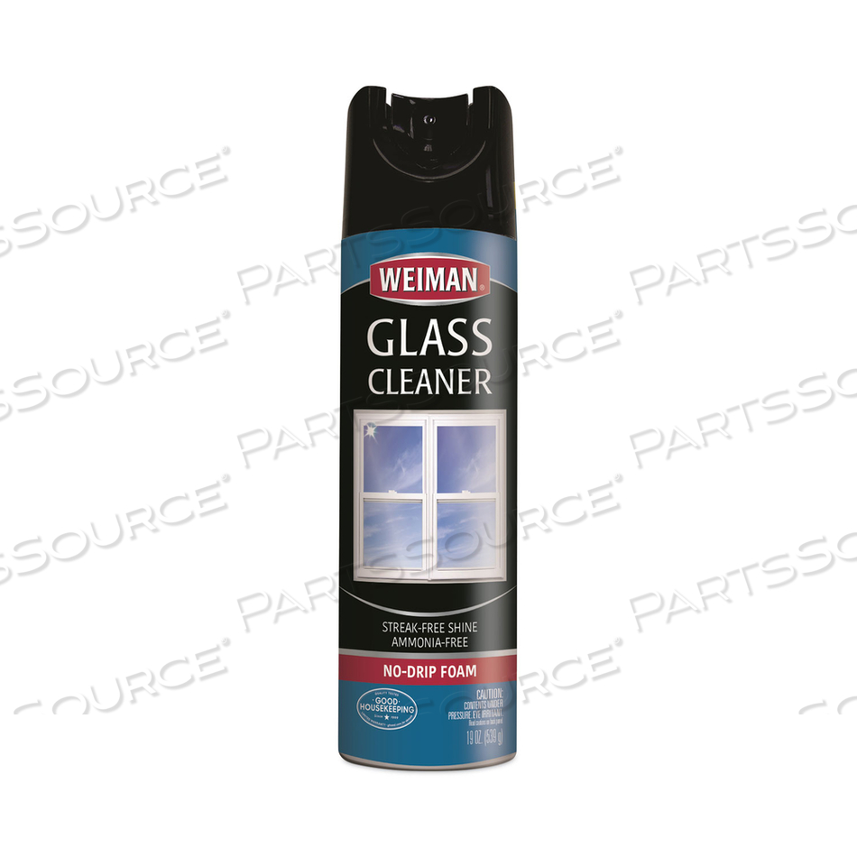FOAMING GLASS CLEANER, 19 OZ AEROSOL SPRAY CAN by Weiman