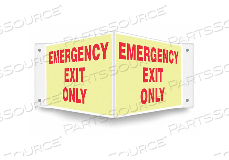 HIGH VIS SIGN EXIT ONLY 8 X18 