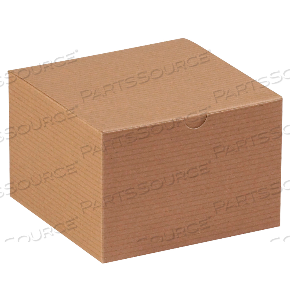 GIFT BOXES, 6" X 6" X 4", KRAFT, 100/CASE by BOX Partners (Box Acquisitions, LLC)