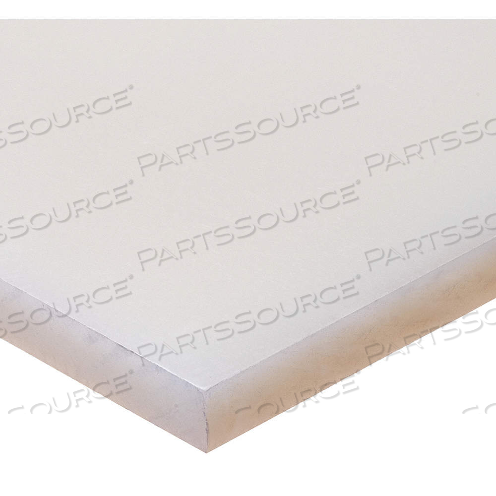 PLASTIC SHEET, 0.125 IN PLASTIC THICK, 6 IN W X 6 IN L, WHITE, SEMI-CLEAR, 1.2 FT-LB/IN, 0° TO 180°F by Approved Vendor