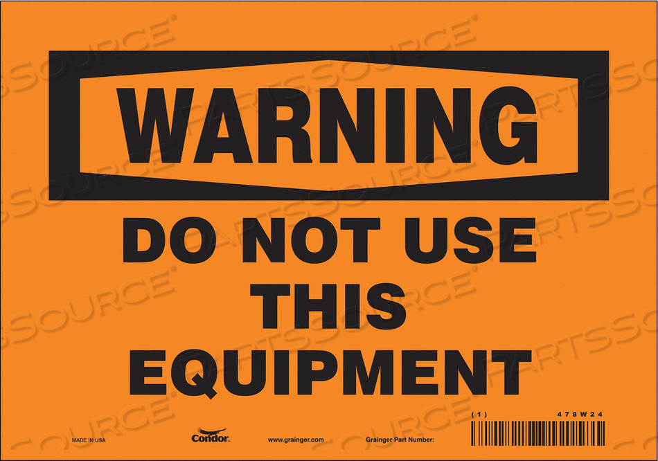 SAFETY SIGN 10 W 7 H 0.004 THICKNESS 