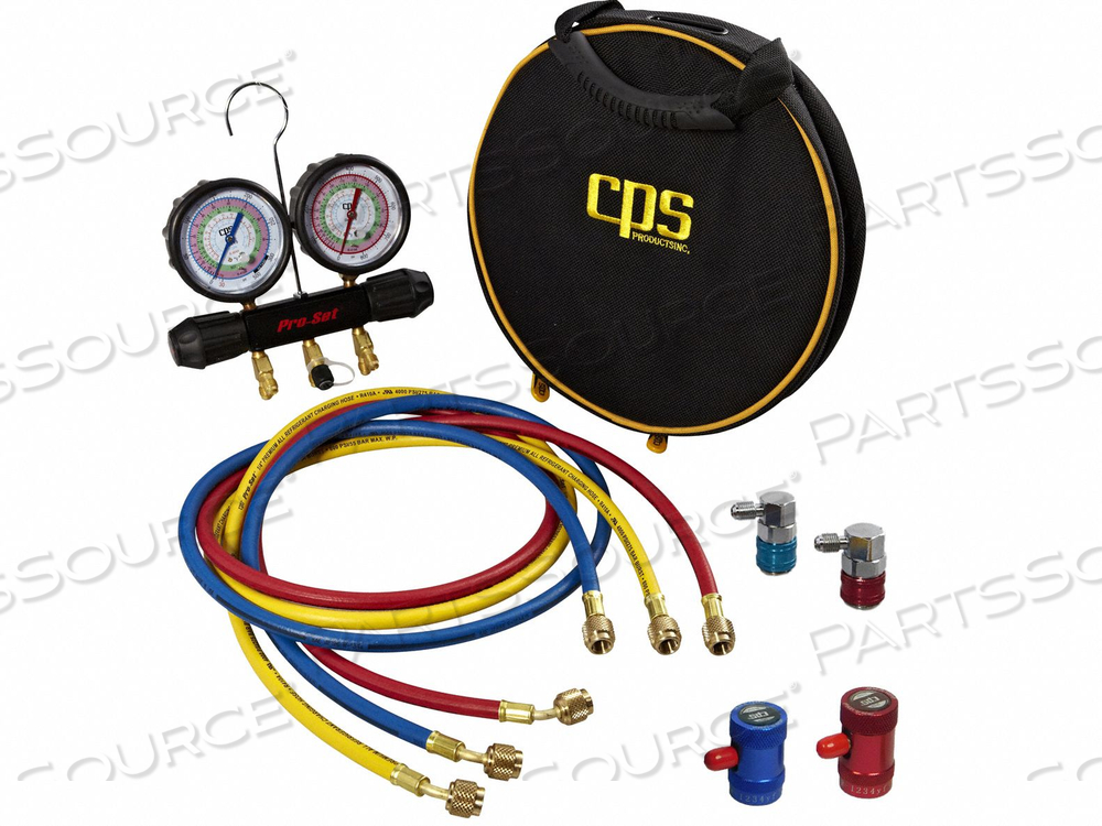 R-134A R-1234YF MANIFOLD GAUGE SET by Pro-Set