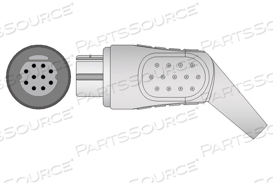 DATEX OHMEDA COMPATIBLE SPO2 ADAPTER CABLE 220 CM BAG OF 1 