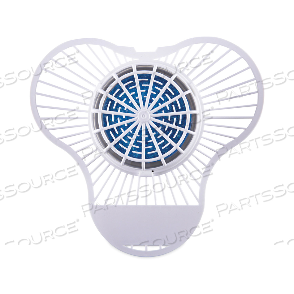 URINAL SCREEN WITH NON-PARA CLEANER BLOCK, GREEN APPLE SCENT, 3.25 OZ, BLUE/WHITE by Boardwalk URINAL SCREEN WITH NON-PARA CLEANER BLOCK, GREEN APPLE SCENT, 3.25 OZ, BLUE/WHITE by Boardwalk