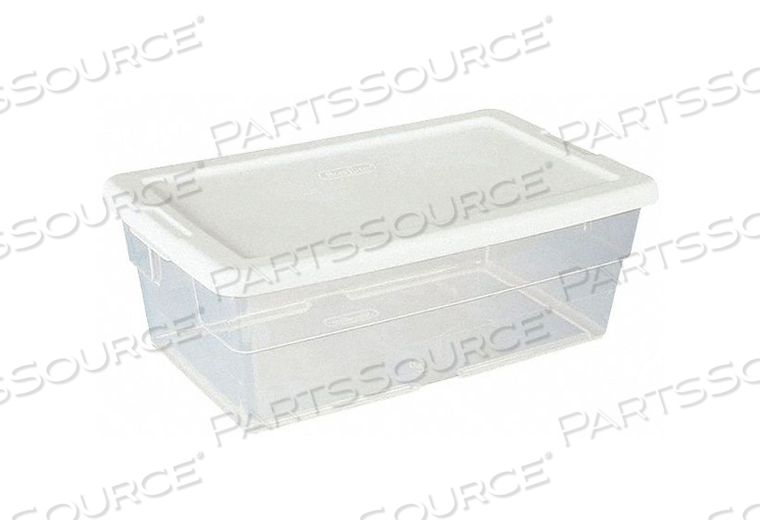 STORAGE TOTE 1.5 GAL. CLEAR/WHITE by Sterilite