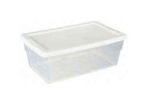 STORAGE TOTE 1.5 GAL. CLEAR/WHITE by Sterilite