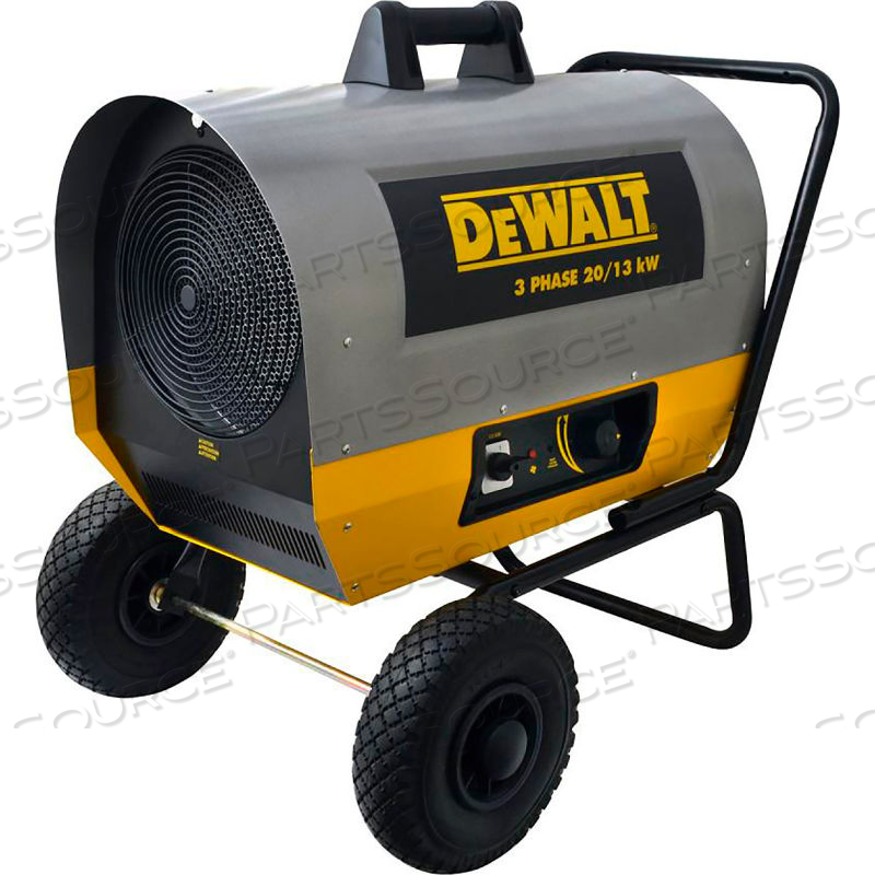 DEWALT PORTABLE FORCED AIR ELECTRIC HEATER WITH WHEEL KIT, 20,000 WATT 240V, 3-PHASE by Enerco