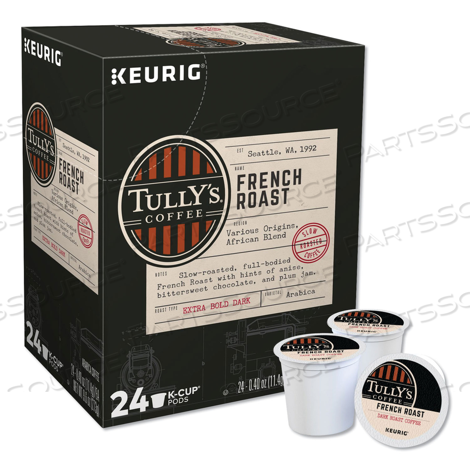 FRENCH ROAST DECAF COFFEE K-CUPS by Tully's Coffee FRENCH ROAST DECAF COFFEE K-CUPS by Tully's Coffee