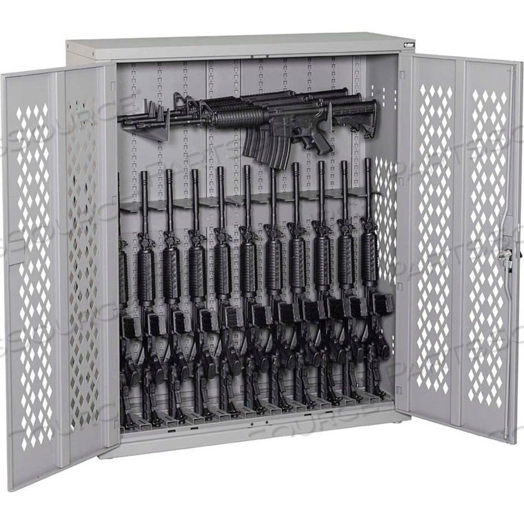 ARGOS GUN CABINET AWC50H12R-2 - HOLDS 12 RIFLES & 3 HORIZONTAL RIFLES 42X15X45 BATTLESHIP GRAY by Datum Filing
