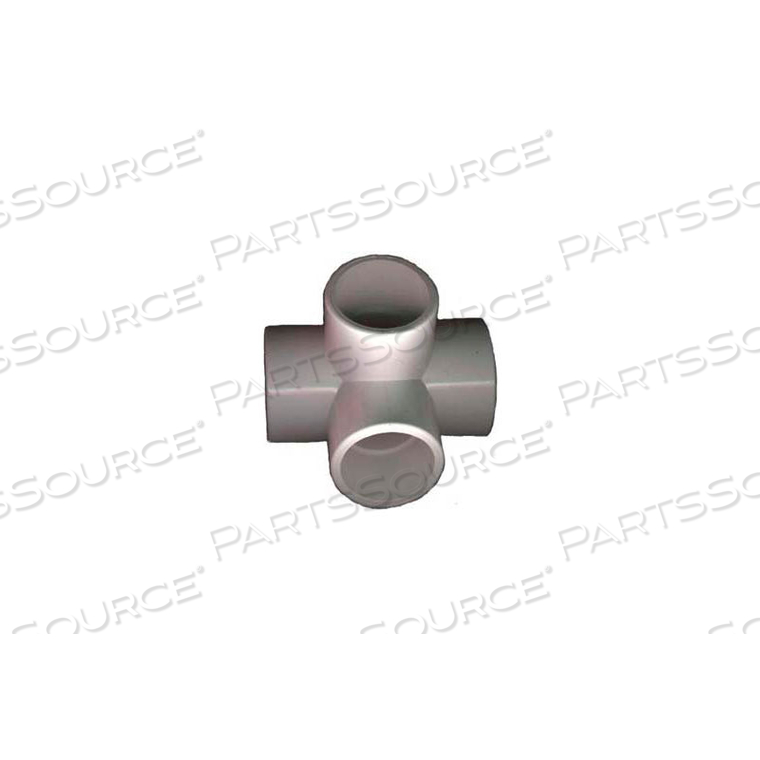 4 WAY LT FITTINGS, 1-1/2"DIA., FURNITURE GRADE PVC, WHITE by Circo Innovations