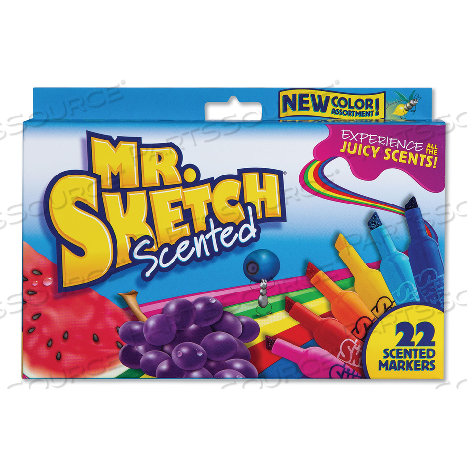 SCENTED WATERCOLOR MARKER, BROAD CHISEL TIP, ASSORTED COLORS by Mr. Sketch SCENTED WATERCOLOR MARKER, BROAD CHISEL TIP, ASSORTED COLORS by Mr. Sketch