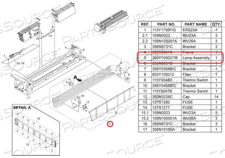 X-RAY LAMP ASSEMBLY 