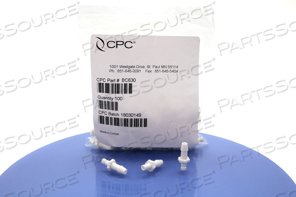 BLOOD PRESSURE CONNECTOR, 3/16 IN, NATURAL NYLON, BAYONET MALE X HOSE BARB, WHITE by Colder Products Company