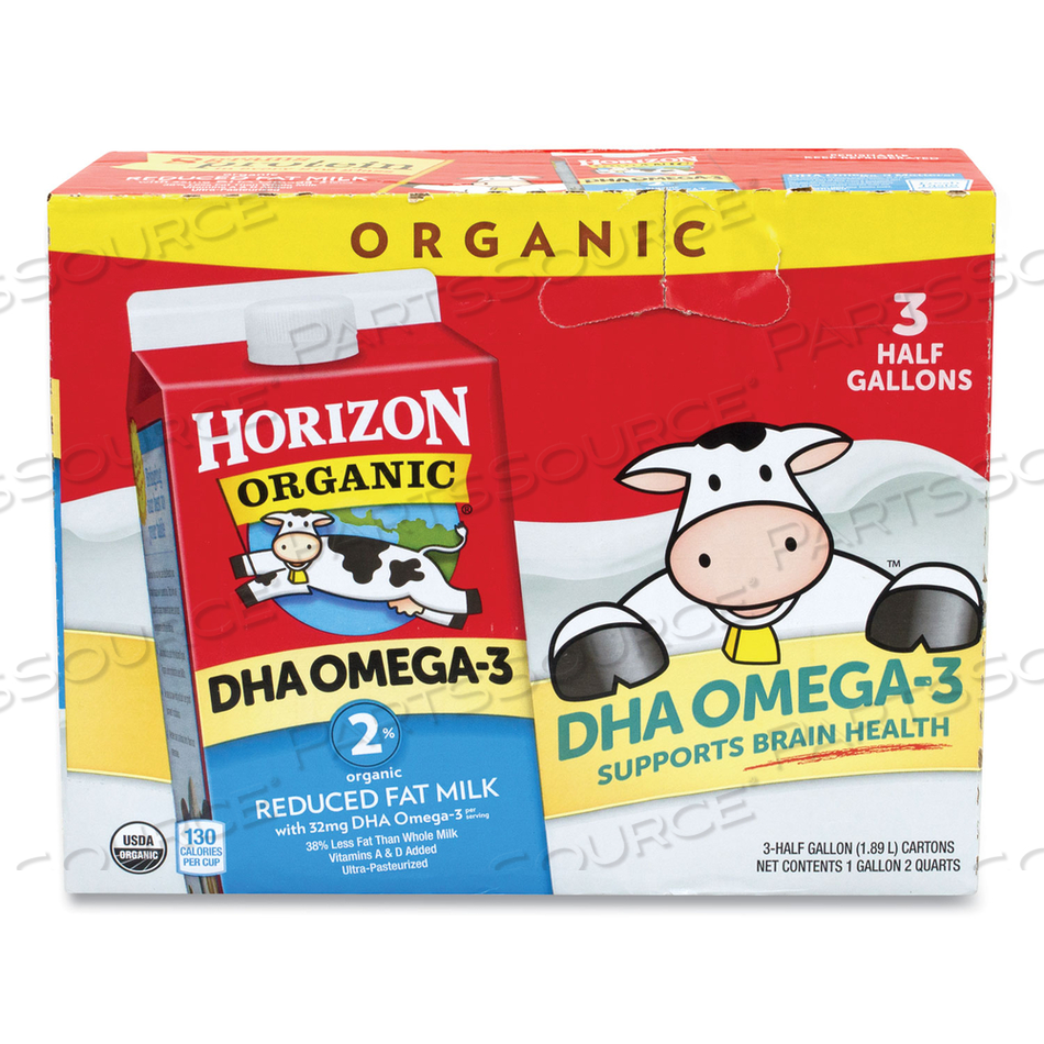 ORGANIC 2% MILK, 64 OZ CARTON, 3/CARTON 