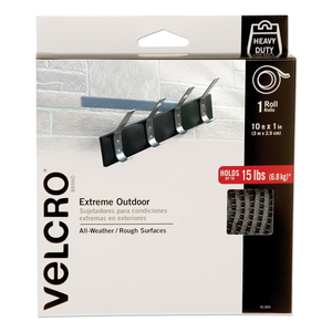 HEAVY-DUTY FASTENERS, EXTREME OUTDOOR PERFORMANCE, 1" X 10 FT, TITANIUM by Velcro HEAVY-DUTY FASTENERS, EXTREME OUTDOOR PERFORMANCE, 1" X 10 FT, TITANIUM by Velcro