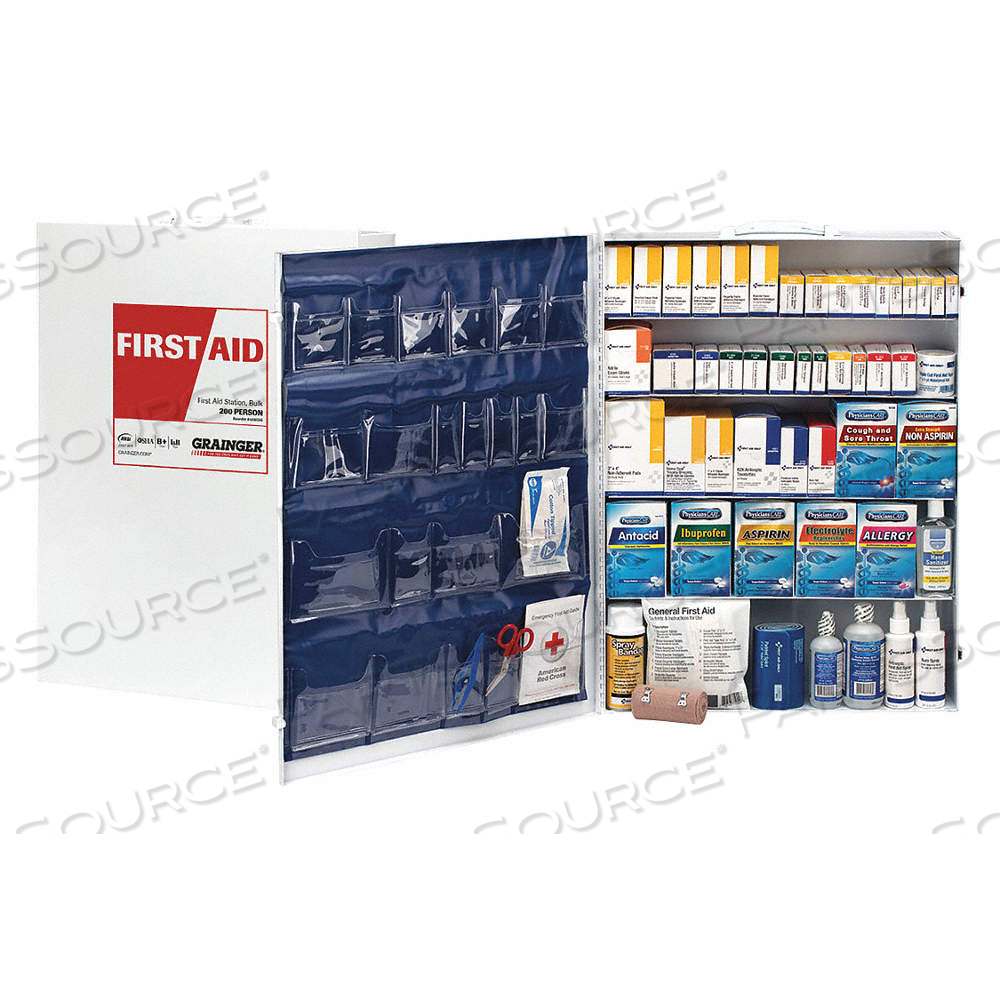 FIRST AID KIT AND HOUSING, 1,879 COMPONENTS, ANSI/ISEA Z308.1-2015, TYPE I/II by Approved Vendor