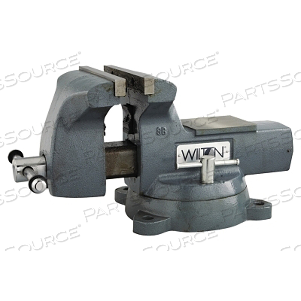 WILTON MODEL 748A 8" JAW WIDTH 4-3/4" THROAT DEPTH MECHANICS VISE W/ SWIVEL BASE by Wilton/ Walter Meier Manufacturing Americas WILTON MODEL 748A 8" JAW WIDTH 4-3/4" THROAT DEPTH MECHANICS VISE W/ SWIVEL BASE by Wilton/ Walter Meier Manufacturing Americas