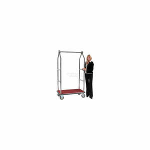 EASY-ROLL CHROME BELLMAN HOTEL LUGGAGE CART 42 X 24 by Aarco Products