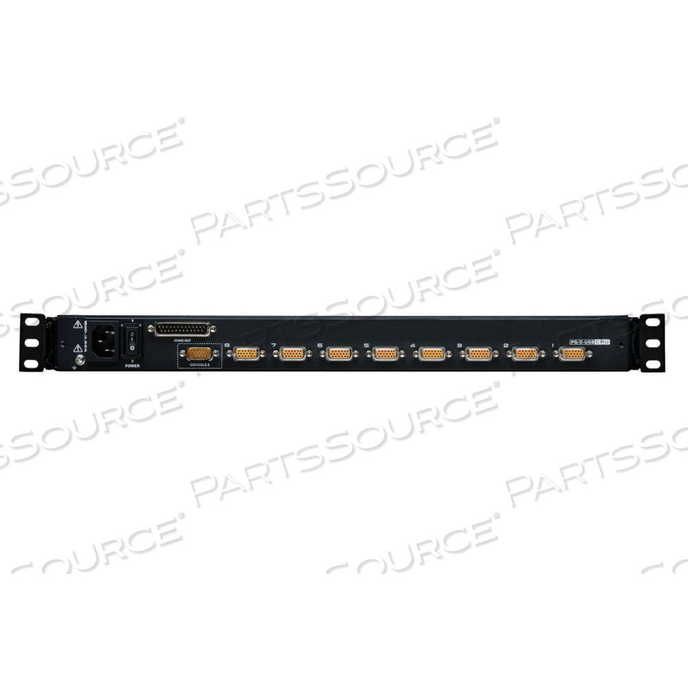 RACK CONSOLE KVM SWITCH 8-PORT 19" LCD PS2/USB CABLES TAA GSA by Tripp Lite