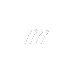 SERVING FORKS AND SPOONS, 9-1/2"L, WHITE, 48/CARTON by Tablemate