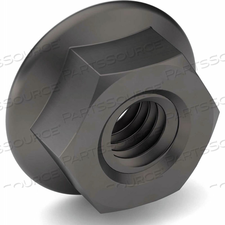 5/8-11 NYLON INSERT SERRATED HEX FLANGE NUT - CASE HARDENED STEEL - ZINC CLEAR - COARSE - PKG OF 25 